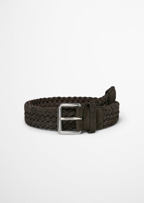 Vince Braided Belt — Burnt Coffee