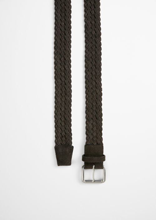 Vince Braided Belt — Burnt Coffee