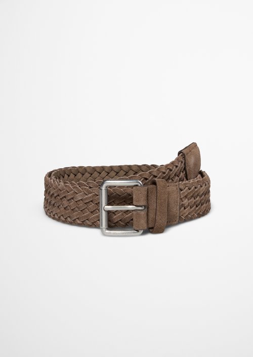 Vince Braided Belt — Faded Brown