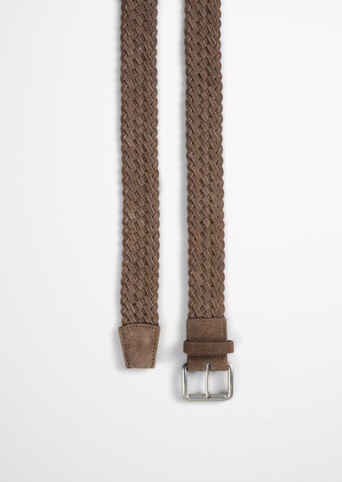 Vince Braided Belt — Faded Brown