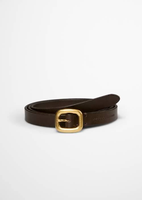 Adina Belt Burnt Coffee in front view