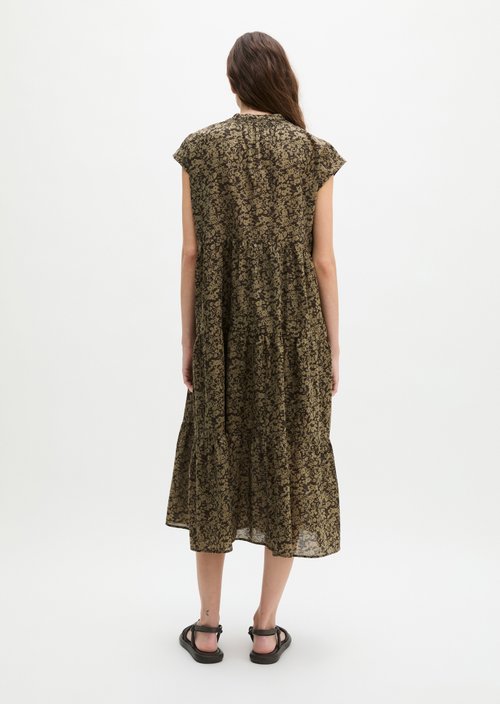 A-Line Tiered Dress — Medium Brown