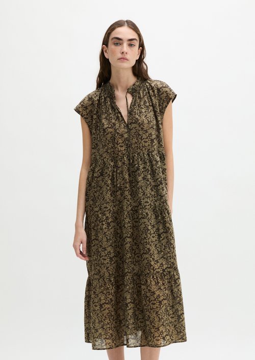 A-Line Tiered Dress — Medium Brown