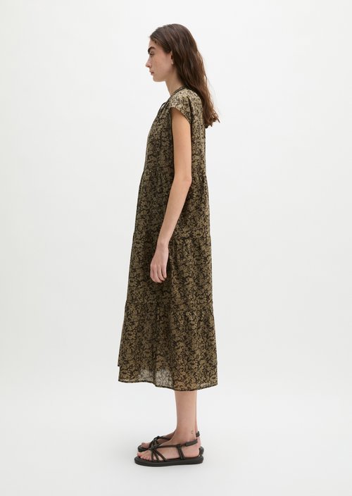 A-Line Tiered Dress — Medium Brown