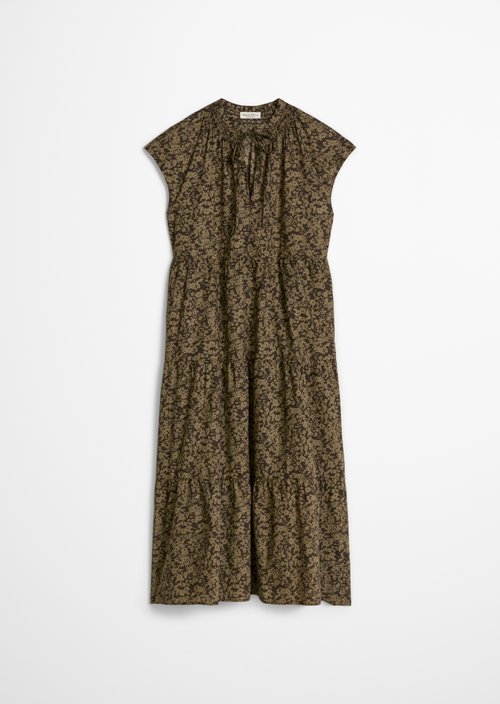 A-Line Tiered Dress — Medium Brown
