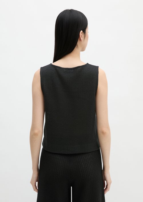 Crochet top relaxed — Black
