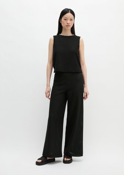 Crochet top relaxed — Black