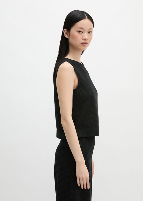 Crochet top relaxed — Black