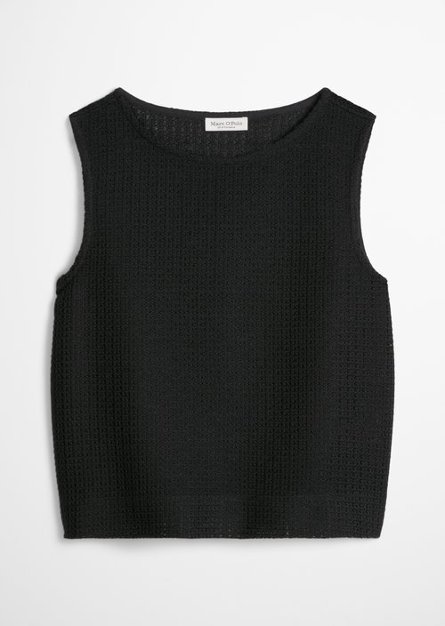 Crochet top relaxed — Black