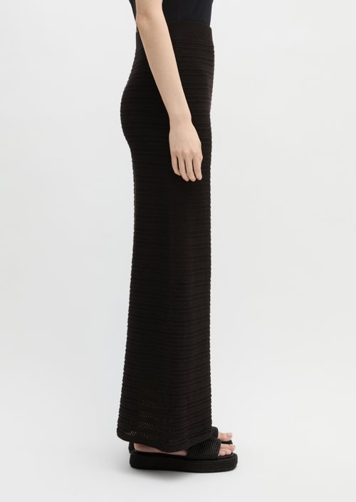 Ajour pants wide — Black