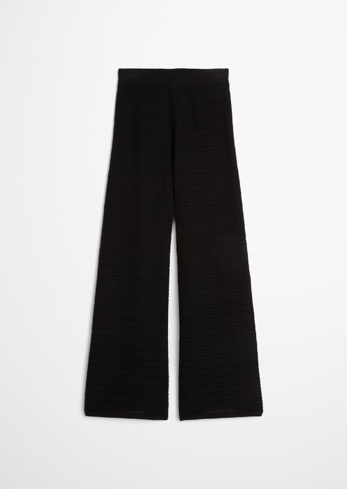 Ajour pants wide — Black