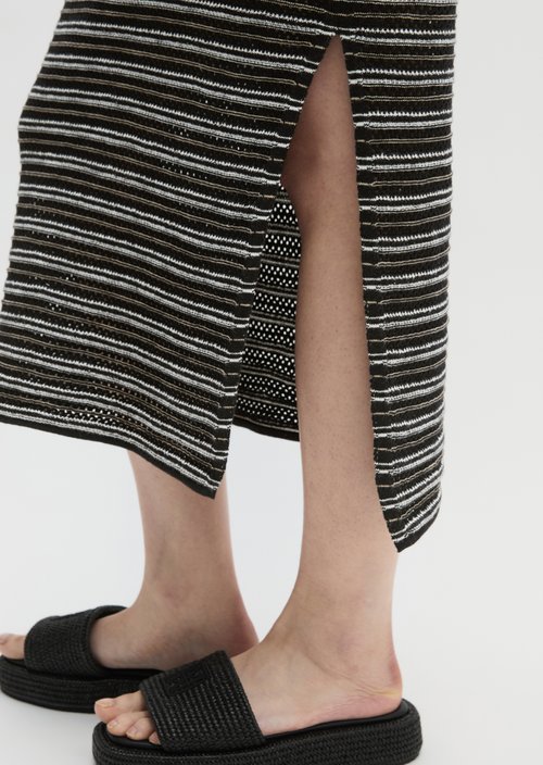 Ajour dress slim — Black
