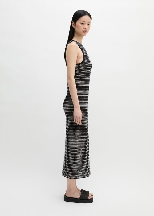 Ajour dress slim — Black