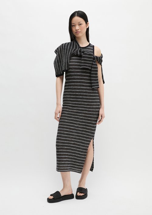 Ajour dress slim — Black