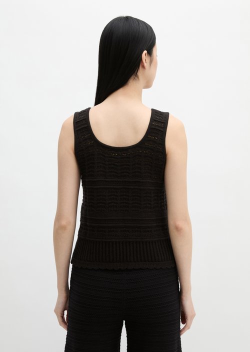 Ajour top regular — Black