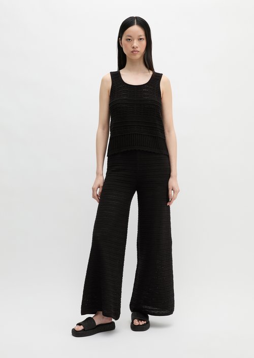Ajour top regular — Black