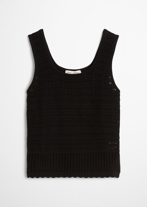 Ajour top regular — Black