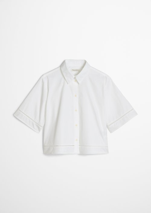 Regular short-sleeved blouse — White