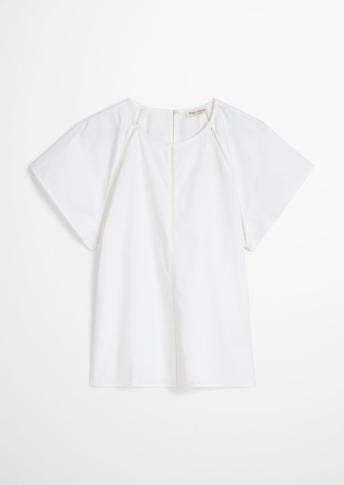 Regular short-sleeved blouse — White