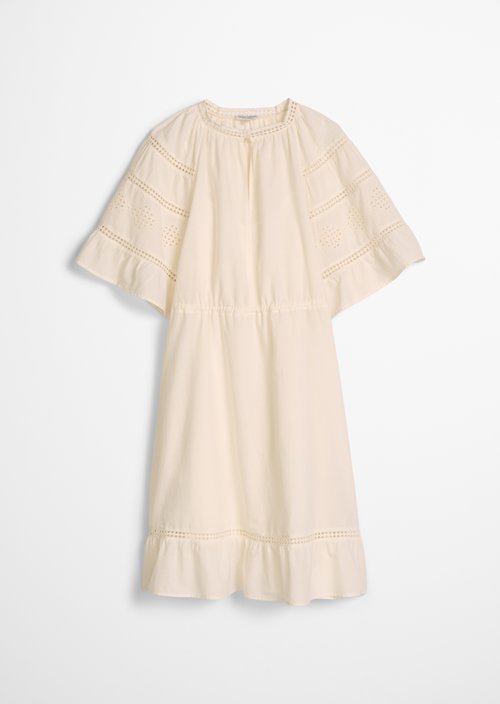 Boho dress in folklore style loose — White Cotton