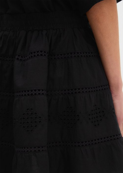 Boho rock in folklore style loose — Black