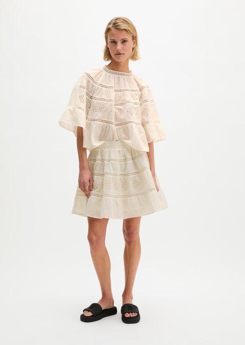 Boho rock in folklore style loose — White Cotton