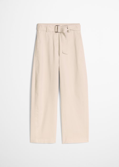 Barrel pants with belt — Natural