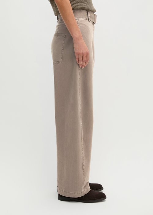 Barrel pants with belt — Stone Taupe