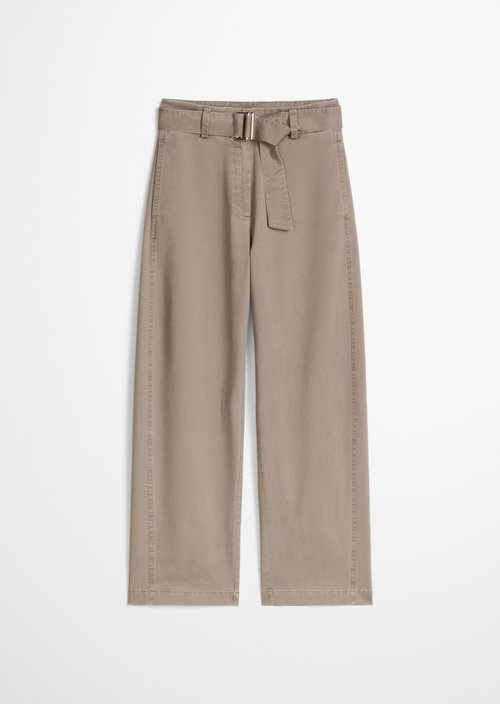 Barrel pants with belt — Stone Taupe