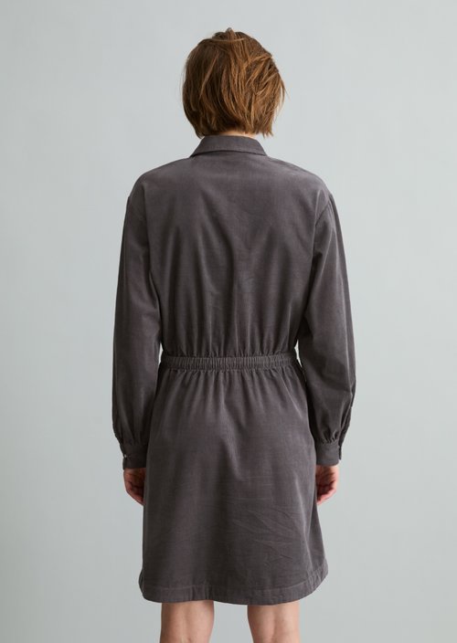 Fine-cord dress, regular fit — Light Graphite