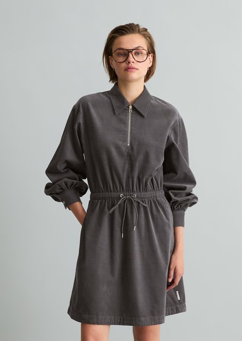 Fine-cord dress, regular fit — Light Graphite
