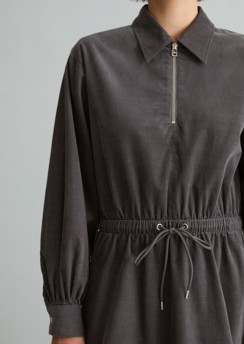 Fine-cord dress, regular fit — Light Graphite