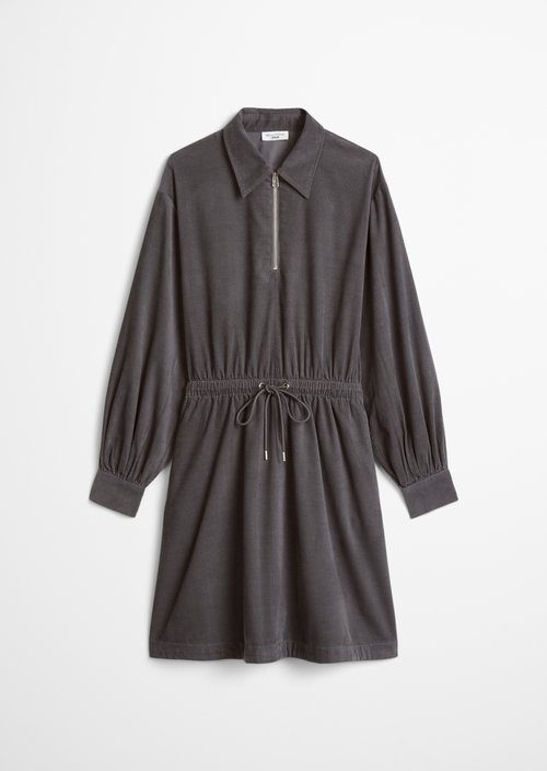 Fine-cord dress, regular fit — Light Graphite