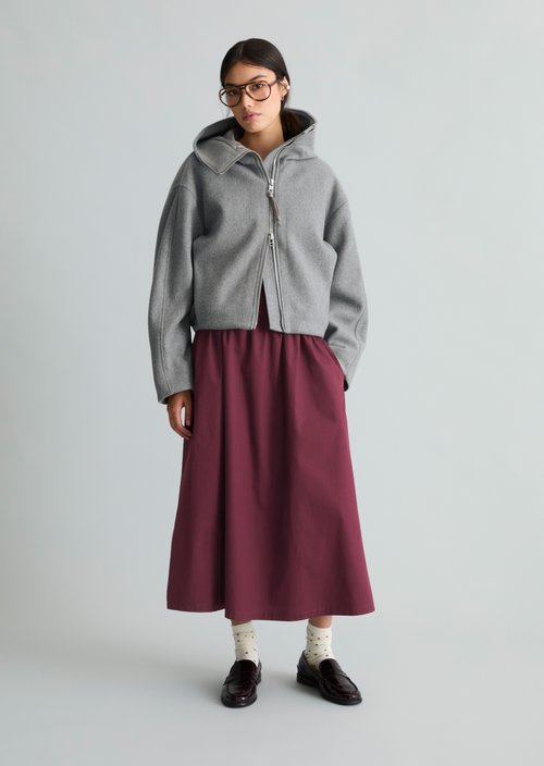 Regular-Fit Hooded Jacket — Stone Melange