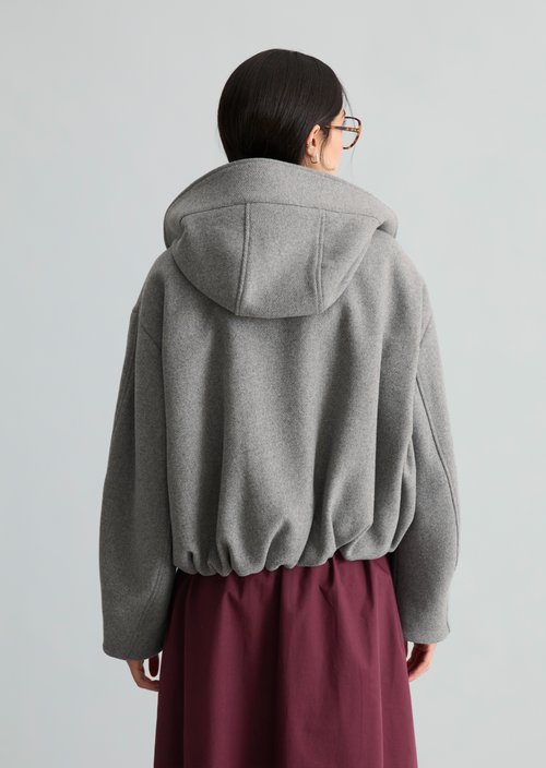 Regular-Fit Hooded Jacket — Stone Melange