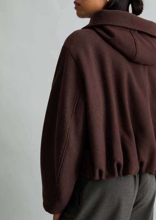 Kapuzenjacke regular Espresso Brown in Detailansicht