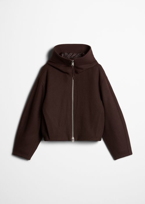 Regular-Fit Hooded Jacket — Espresso Brown
