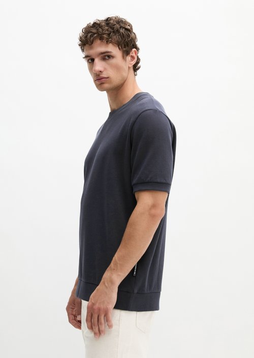 Regular-Fit Short-Sleeve Sweatshirt — Dark Navy