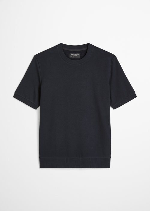 Regular-Fit Short-Sleeve Sweatshirt — Dark Navy
