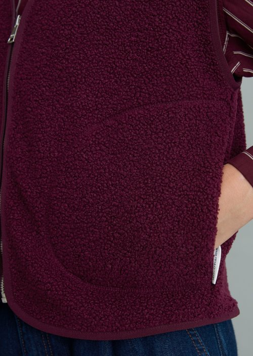 Casual Teddy Vest — Mahagony Jam