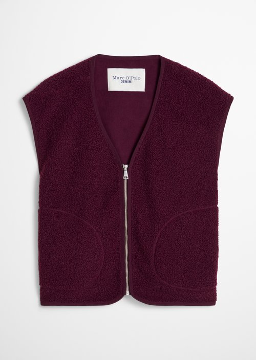Casual Teddy Vest — Mahagony Jam