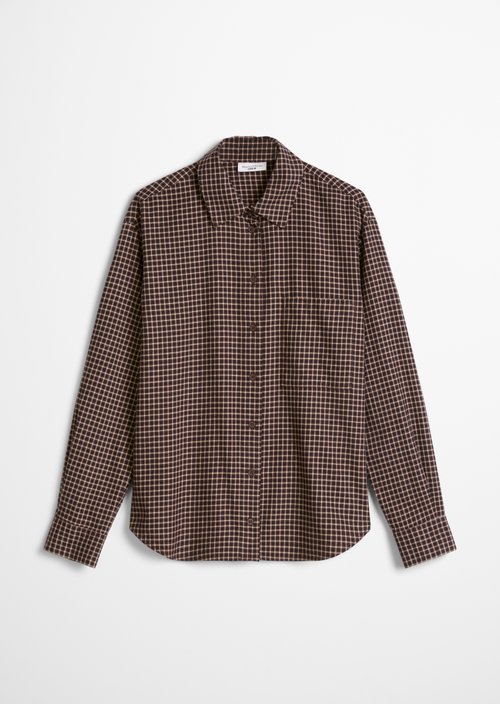 Casual Checkered Blouse — Black