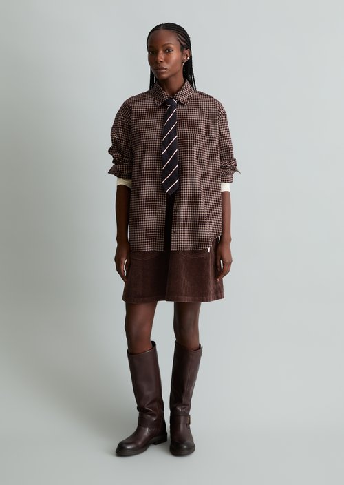 Casual Checkered Blouse — Black
