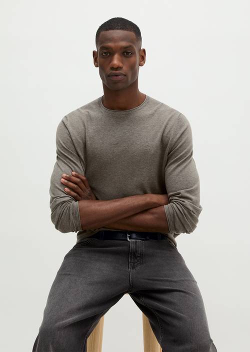 Pull-over regular Medium Grey en vue de face