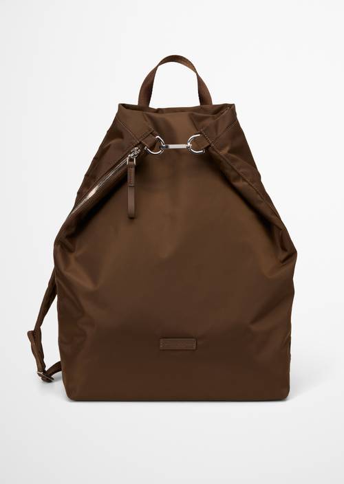 Alexa Medium Backpack Dark Walnut in front view