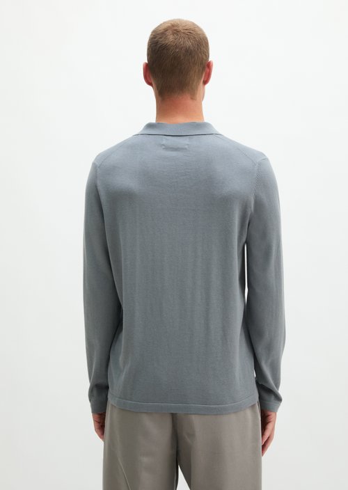 Regular knit polo shirt — Black Pepper