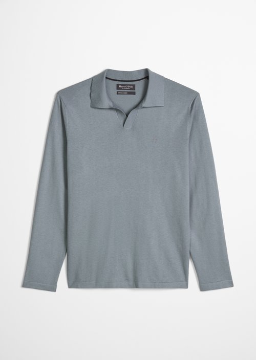Regular knit polo shirt — Black Pepper