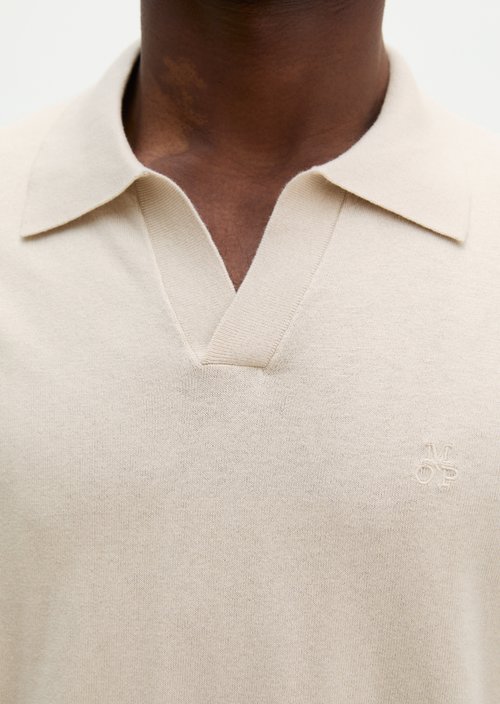 Regular knit polo shirt — Grey Silk