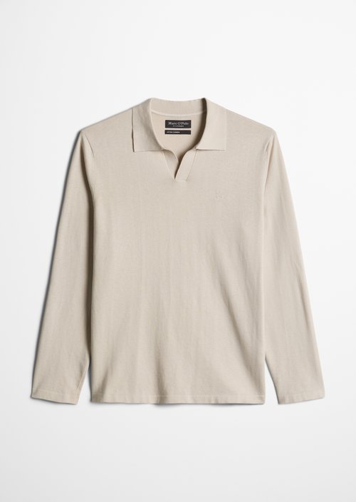 Regular knit polo shirt — Grey Silk