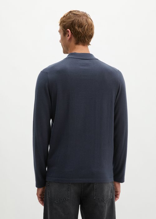Regular knit polo shirt — Dark Navy